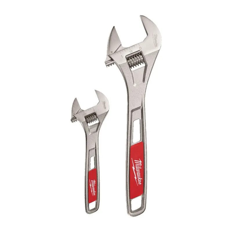 Milwaukee 4932499519 Adjustable Wrench Set Twin Pack (150mm & 250mm)