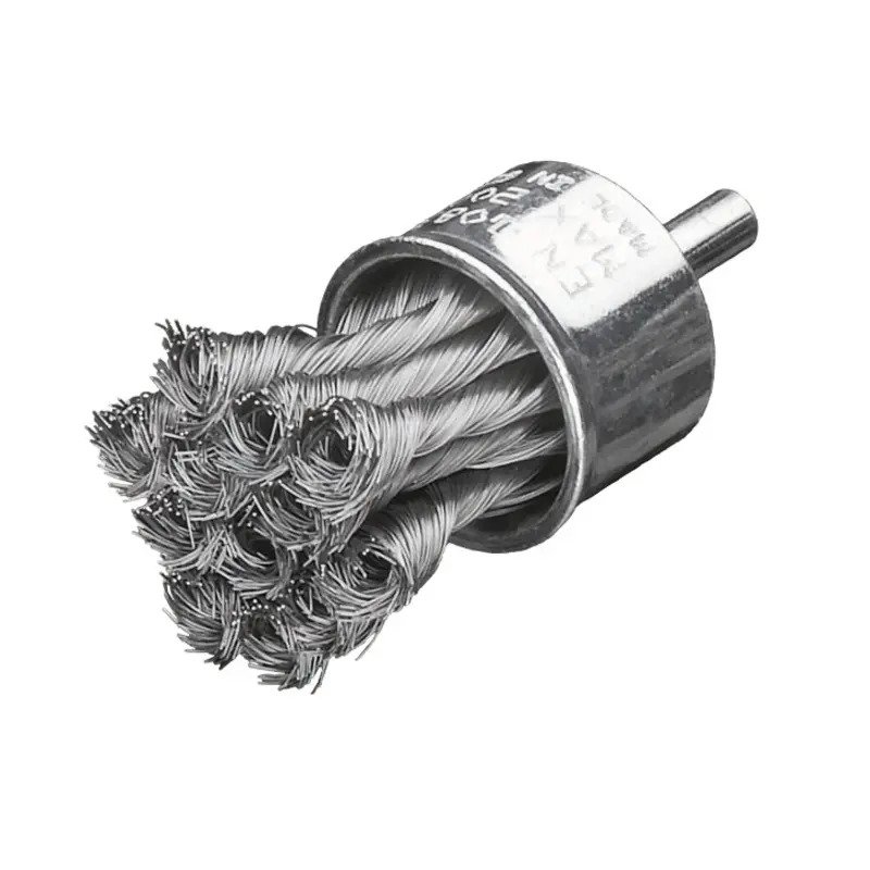 Milwaukee 4932501734 Steel Knotted End Brushes For Straight Grinder- 29mm x 28mm, Wire 0.35mm Gaurge