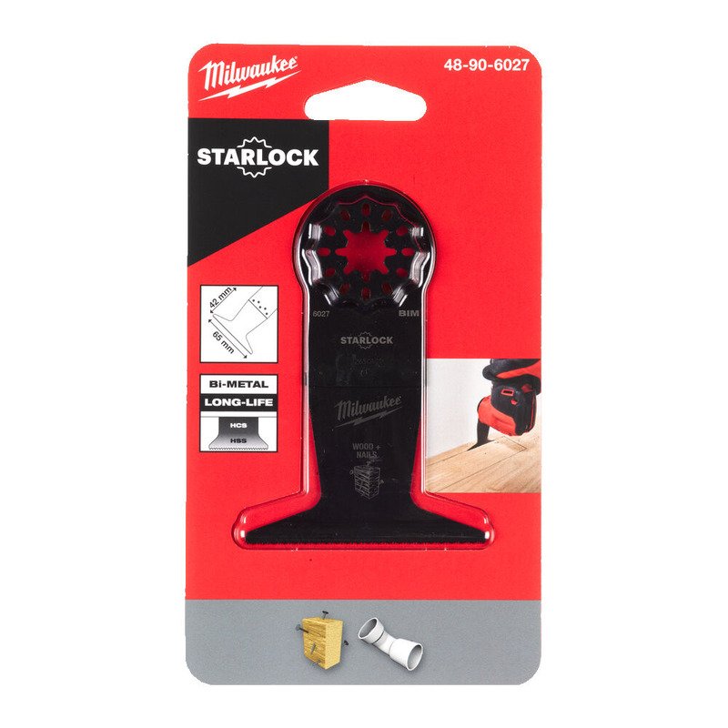 Milwaukee 65mm Wood and Nails Plunge Cut Bi-Metal Multi Tool Blade