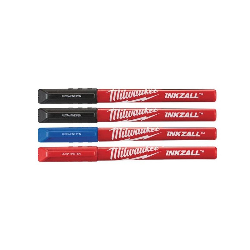 Milwaukee INKZALL Fine Tip Colour Pens – Pack of 4