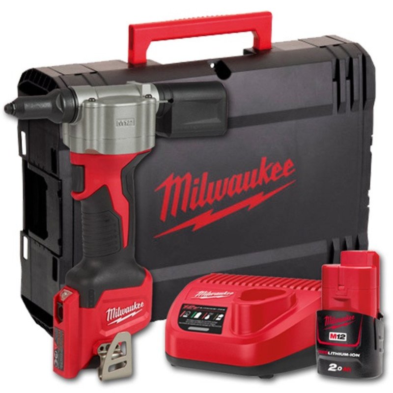 Milwaukee M12 BPRT-201X Pop Rivet Tool Kit