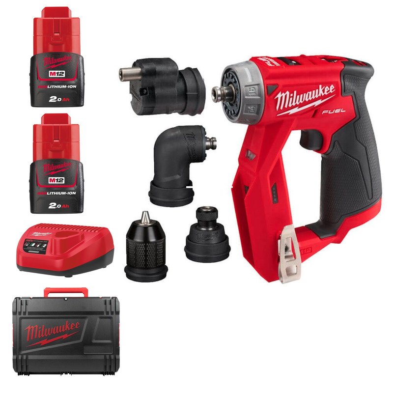 Milwaukee M12FDDXKIT-202X 12V 2×2.0Ah M12 FUEL 4in1 Drill Driver Kit