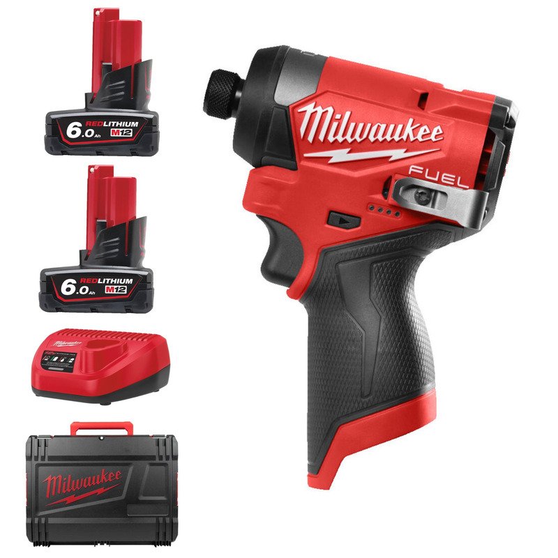 Milwaukee M12FID2-602X 12v Fuel NEW GEN Impact Driver Kit – 2 x 6.0ah Batteries