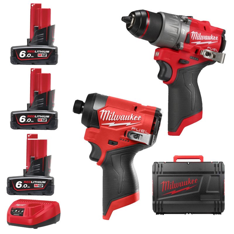 Milwaukee M12FPP2A2-603X 12v Fuel 2 Piece Kit Powerpack NEW GEN – 3 x 6.0ah Batteries