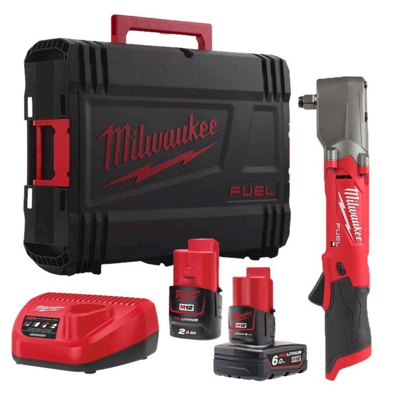 Milwaukee M12FRAIWF38-622X 12V Fuel 3/8″ Right Angle Impact Wrench Kit