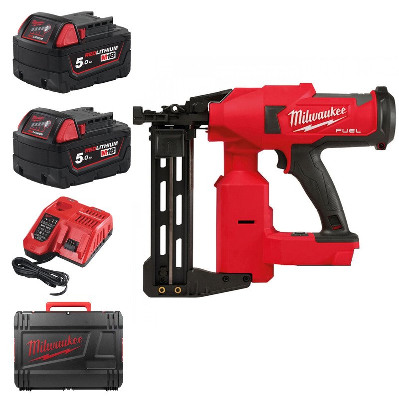Milwaukee M18FFUS-50C 18V Fuel Fencing Stapler Kit – 2 x 5.0ah Batteries & Charger