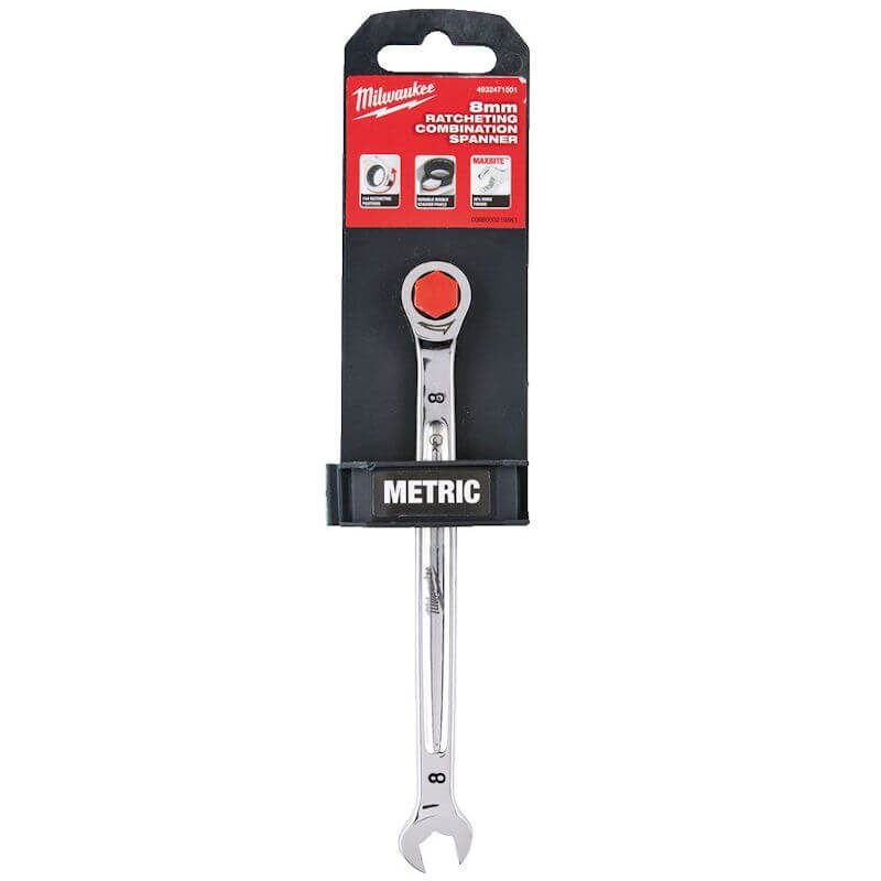 Milwaukee Maxbite Ratcheting Combination Spanner – Pick Size