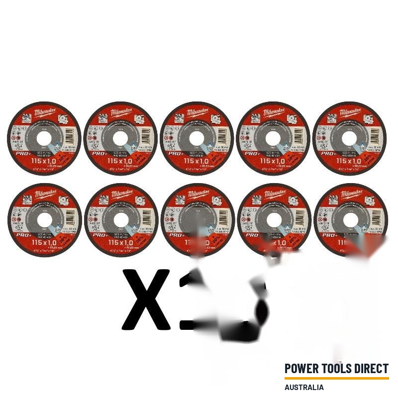 Milwaukee *PACK OF 10* 4932451484 SCS 41 PRO+ Thin Metal Cutting Discs (115mm x 1MM)