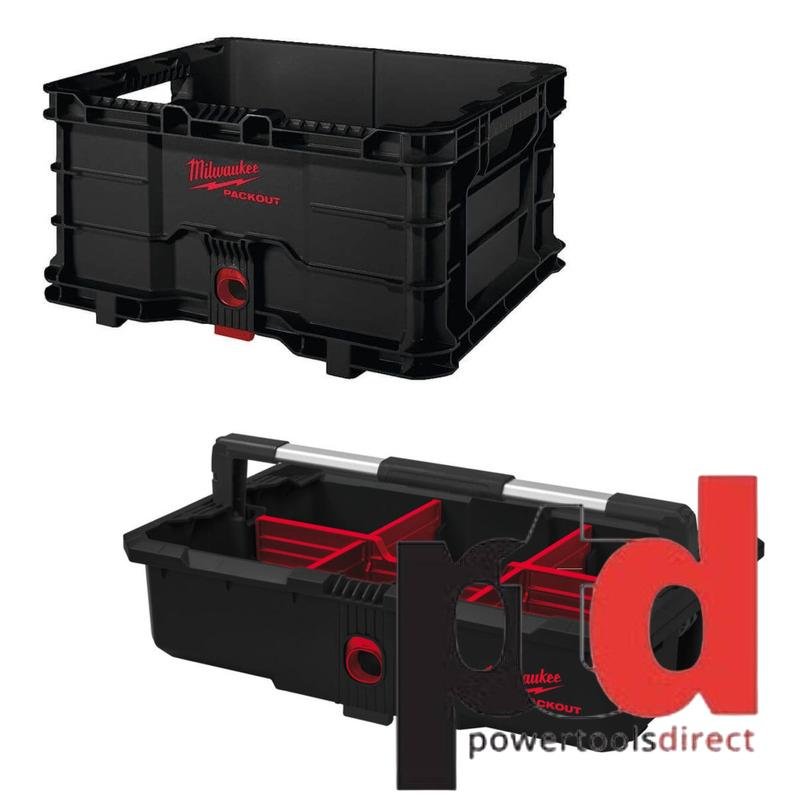 Milwaukee Packout Crate and Tool Tray Bundle – 4932471724 Packout Crate & 4932480625 Tool Tray
