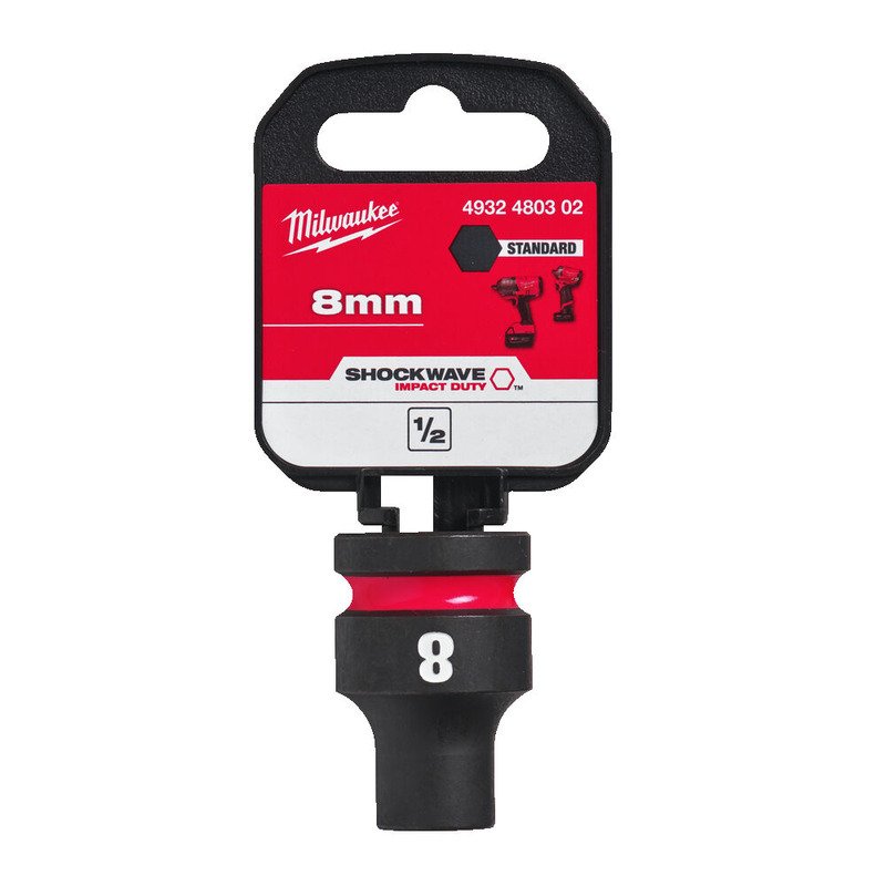 Milwaukee Shockwave 1/2″ Impact Duty Impact Sockets – Standard – Select Size