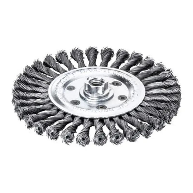 Milwaukee Wheel Brushes For Small Angle Grinder Knotted – 0.5mm Wire Gauge