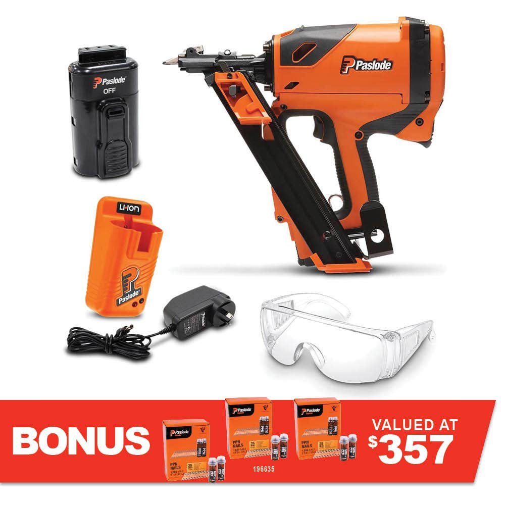 PASLODE 7.4V 1 x 2.0Ah Positive Placement Nailer PPN Kit B60001