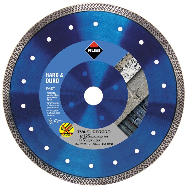Rubi 31933 Hard Material TURBO VIPER Diamond Blade (TVA) – 125mm