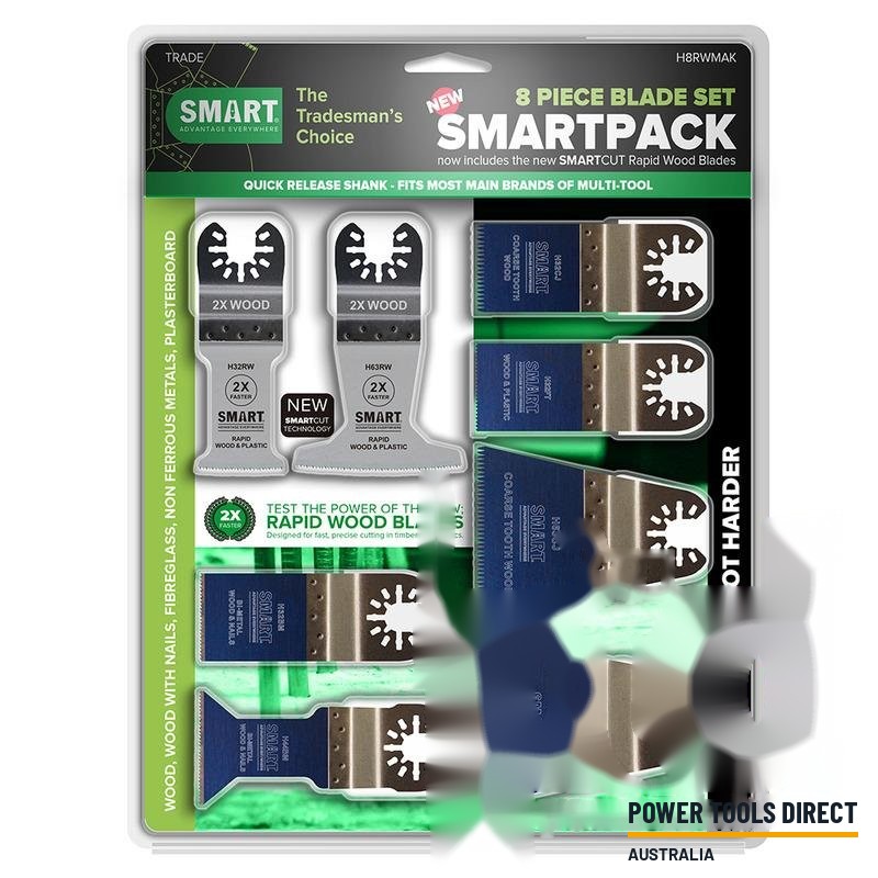 SMART Trade Universal 8 Piece Blade Set – Includes Rapid Wood Blades