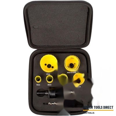 Starrett KFC07021 Plumbers 7pc Fast Cut Holesaw Kit
