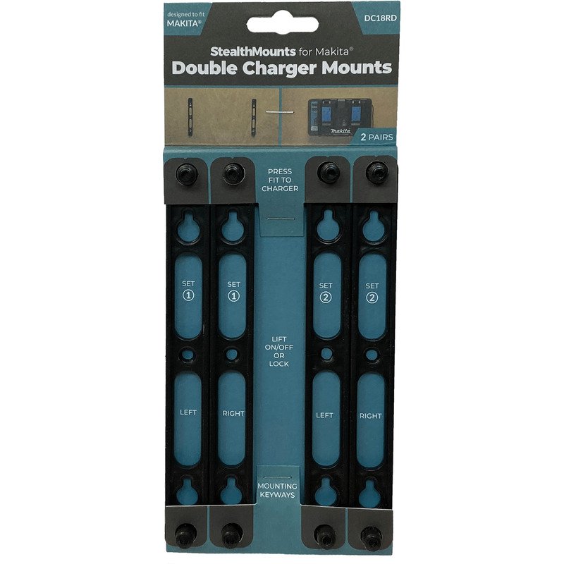 StealthMounts 2 Pack Charger Mount for Makita DC18RD Double Charger