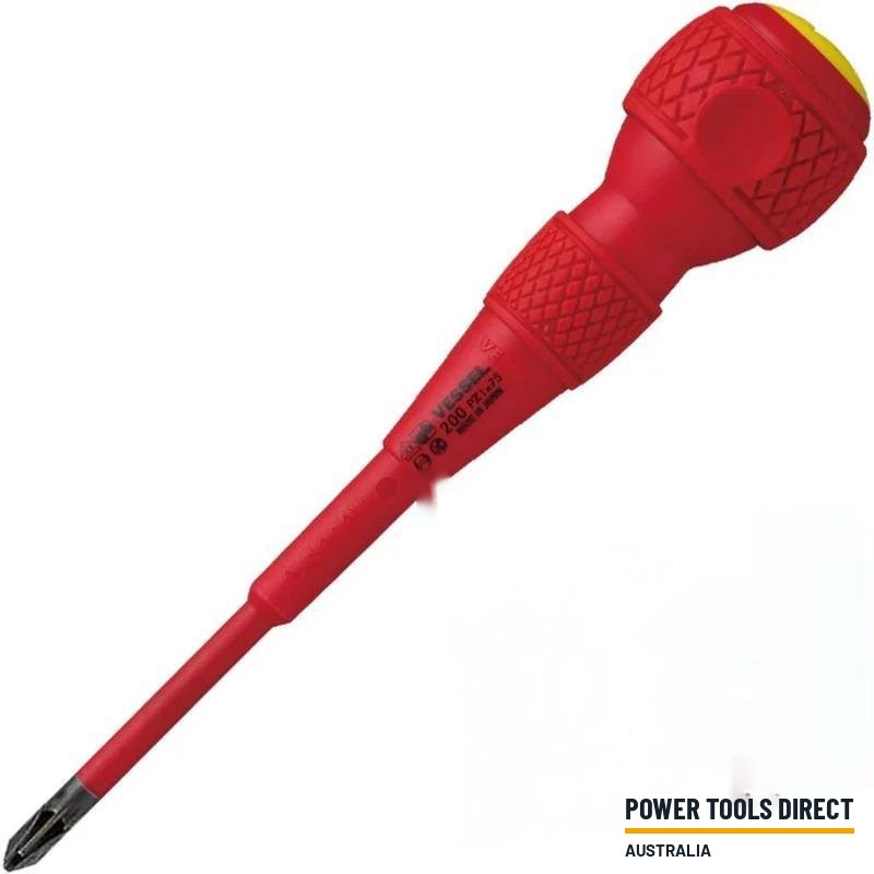 Vessel Ball Grip Insulated Screwdriver No.200 PZ 1×75 125861