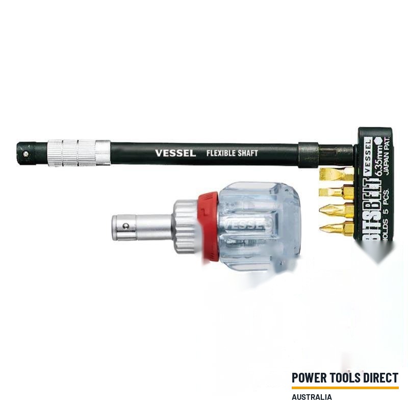 Vessel Ratchet Stubby Screwdriver with Flexible Shaft TD-6700FX-4
