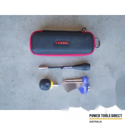 Vessel Ratcheting Ball Grip Bit Holder With 5 Piece Set 2200MBH