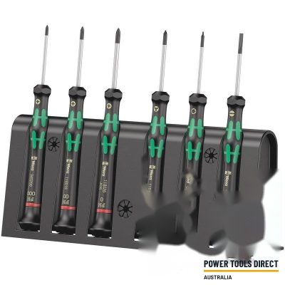 Wera 2050/6 Screwdriver set and rack for electronic applications, 6 pieces