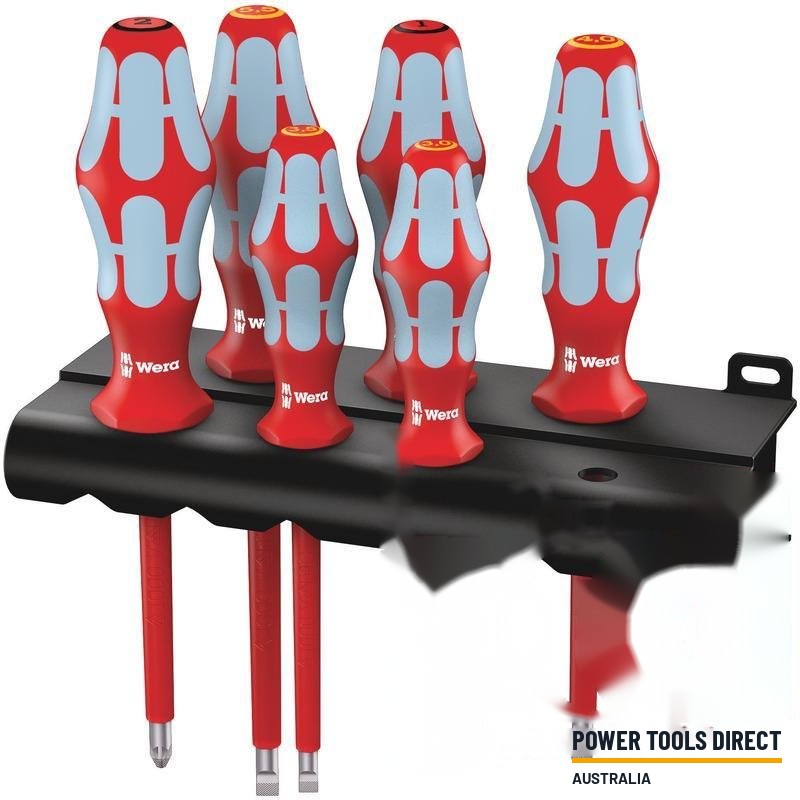 Wera 3165 i/6 Kraftform Screwdriver Set, Stainless and Rack, 6pc