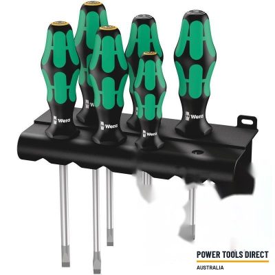 Wera 334/355/6 Rack Kraftform Plus Lasertip and rack, Screwdriver Set 6pc