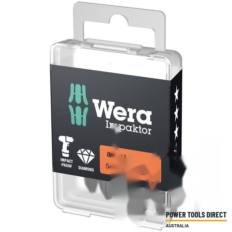 Wera 855/4 IMP DC PZ2x50mm Impaktor Bits – 5pc
